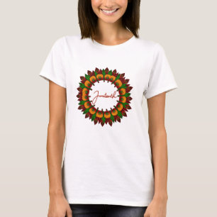 Juneteenth floral mandala African-inspired colours T-Shirt