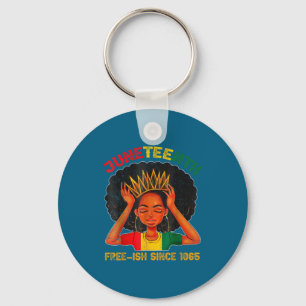 Juneteenth free-ish since 1865 black pride keychain