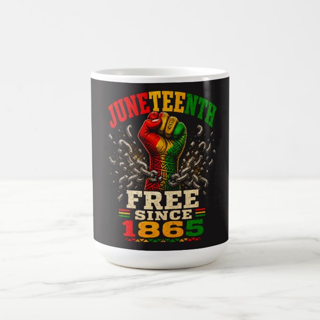 Juneteenth Free Since 1865 Raised Fist Coffee Mug (Center)
