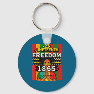 Juneteenth freedom 1865 black pride june 19 keychain