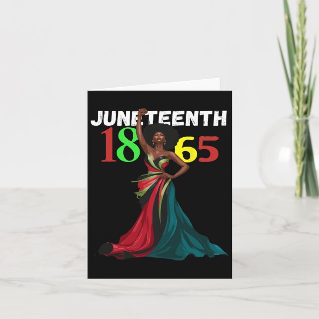 Juneteenth Freedom 1865  Card (Front)
