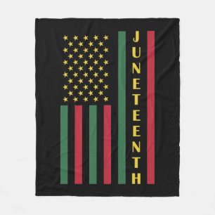 Juneteenth Freedom Celebration USA American Flag Fleece Blanket