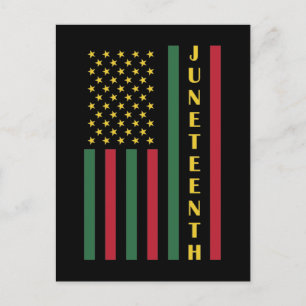 Juneteenth Freedom Celebration USA American Flag Postcard