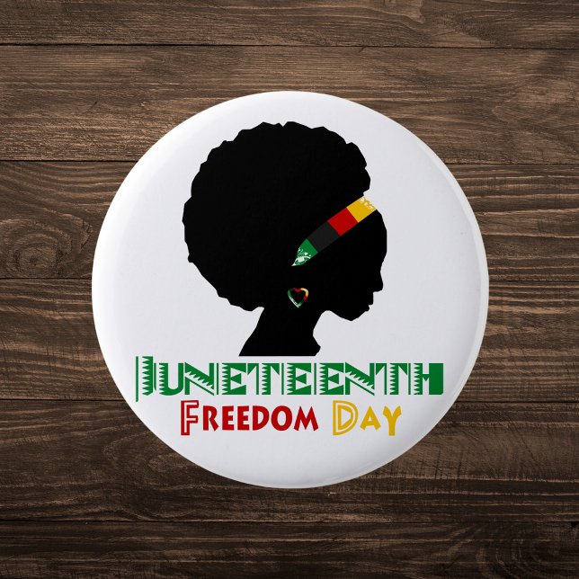 Juneteenth Freedom Day 2 Inch Round Button (Creator Uploaded)