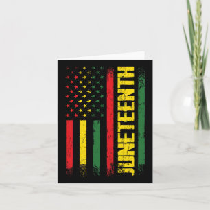 Juneteenth Freedom Day Afro American African Flag Card
