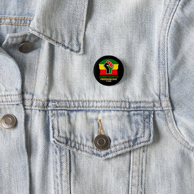 Juneteenth Freedom Day Black History 1 Inch Round Button (In Situ)