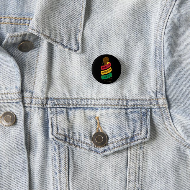Juneteenth Freedom Day Black History  1 Inch Round Button (In Situ)