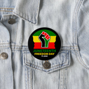 Juneteenth Freedom Day Black History Button