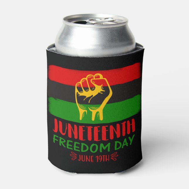 Juneteenth Freedom Day Black History  Can Cooler (Can Front)