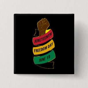 Juneteenth Freedom Day Black History Classic 2 Inch Square Button