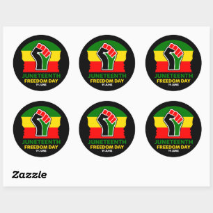 Juneteenth Freedom Day Black History Classic Roun Round Sticker