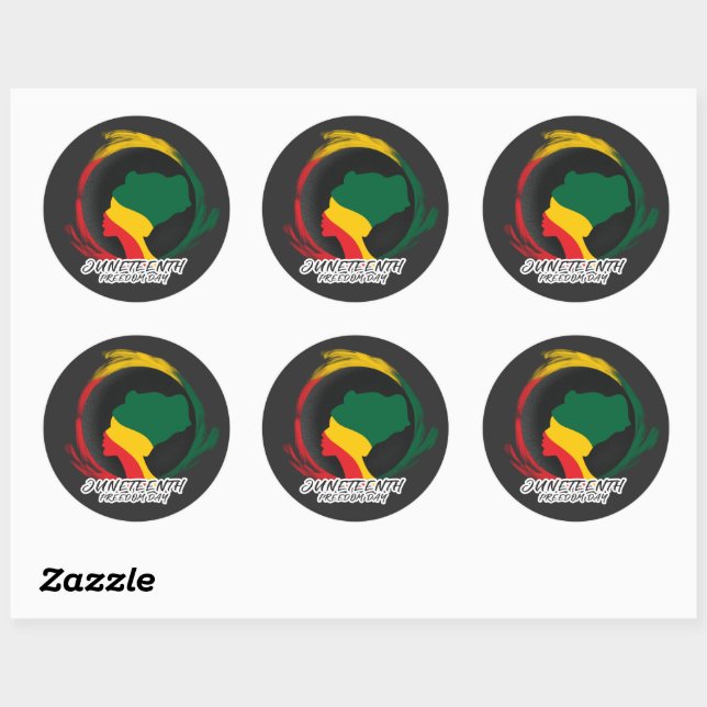 Juneteenth Freedom Day Black History  Classic Round Sticker (Sheet)