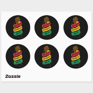 Juneteenth Freedom Day Black History Classic Round Sticker