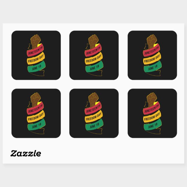 Juneteenth Freedom Day Black History Classic  Square Sticker (Sheet)