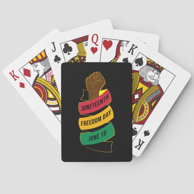 Juneteenth Freedom Day Black History Playing Cards (Back)