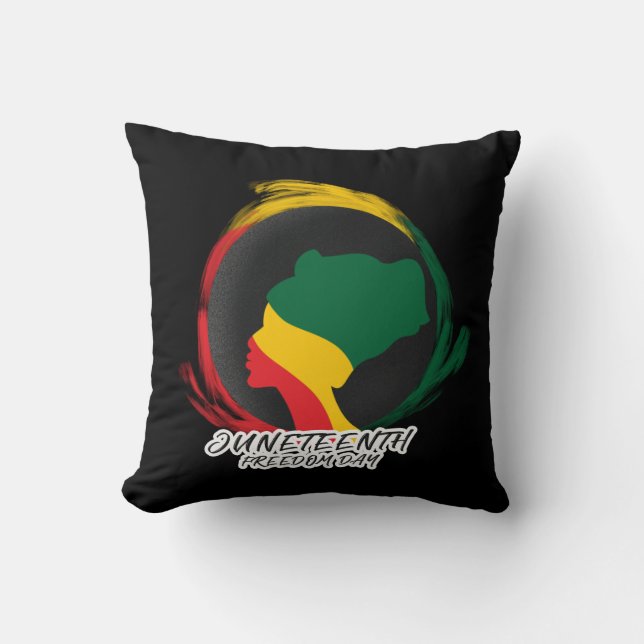 Juneteenth Freedom Day Black History   Throw Pillow (Front)