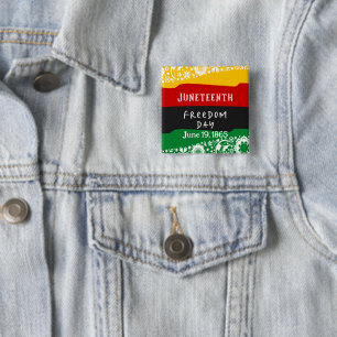 Juneteenth Freedom Day City Celebration Party 2 Inch Square Button