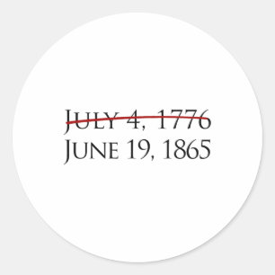 Juneteenth Freedom Day June 19 Classic Round Sticker