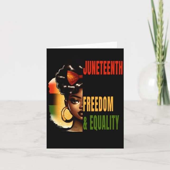 juneteenth freedom equality african american card (Front)