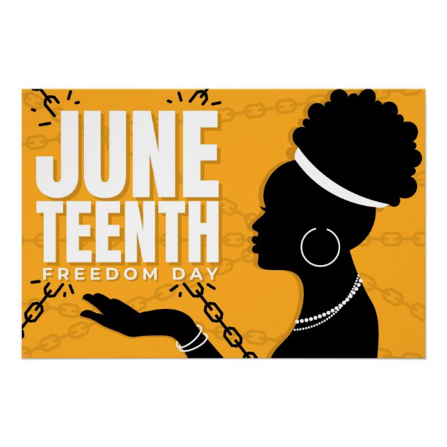 Juneteenth Freedom Glossy Poster  (Front)