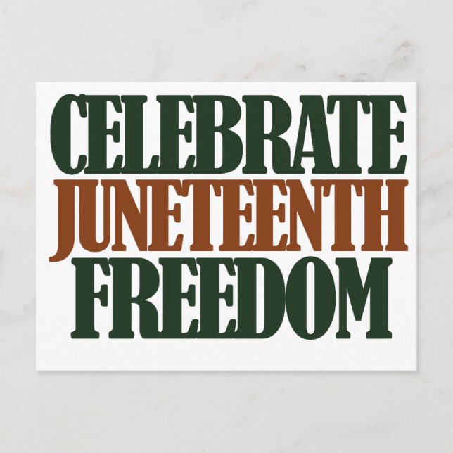 Juneteenth freedom postcard (Front)