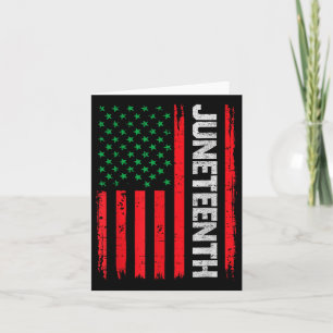 Juneteenth Freedom Usa Flag June 19th 1865 African Card