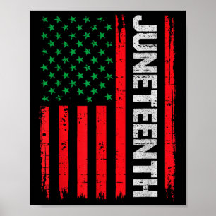 Juneteenth Freedom Usa Flag June 19th 1865 African Poster