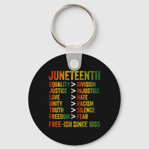 Juneteenth Freeish Since 1865 Black History Women Keychain