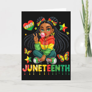 Juneteenth Happy Coquette Birthday 1865 Girls Kids Card