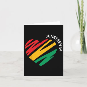 Juneteenth Heart Black History Afro American Afric Card