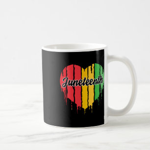 Juneteenth Heart Black History Afro American Afric Coffee Mug