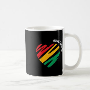 Juneteenth Heart Black History Afro American Afric Coffee Mug