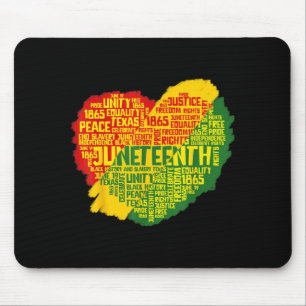 Juneteenth heart black history afro american mouse pad