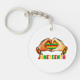Juneteenth Heart Keychain