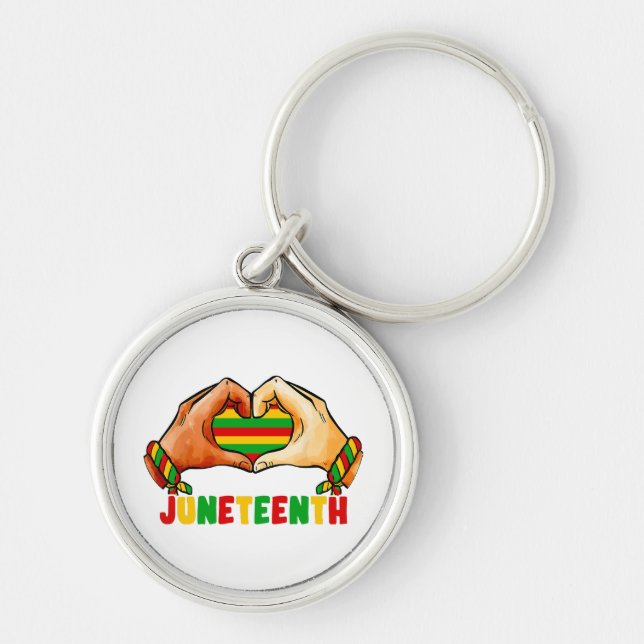 Juneteenth Heart  Keychain (Front)