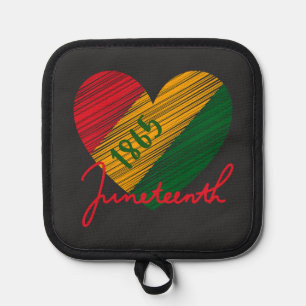 Juneteenth Heart Pot Holder