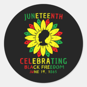 Juneteenth Holiday Celebrating Black Freedom Memor Classic Round Sticker