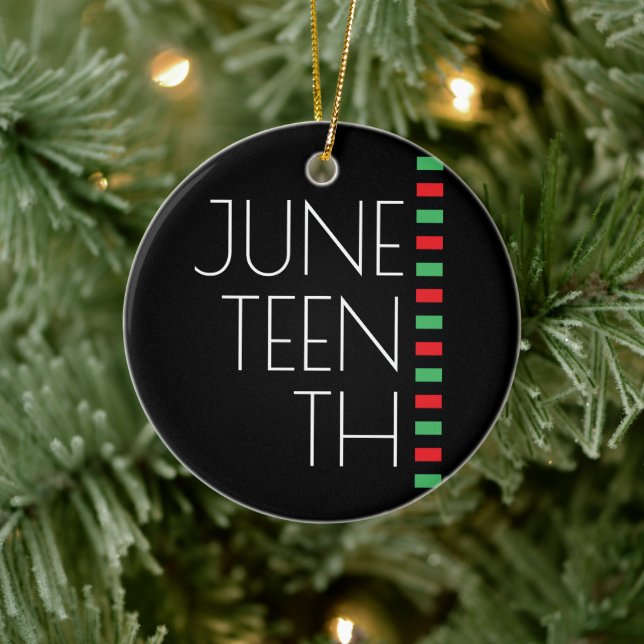 Juneteenth Holiday Ceramic Ornament (Tree)