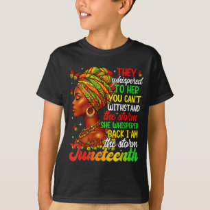 Juneteenth i am the black pride afro women girl T-Shirt