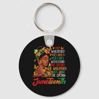 Juneteenth I Am The Storm Black Women Black Histor Keychain