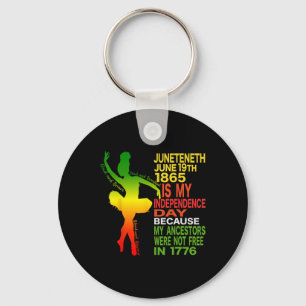 Juneteenth Independence Dancer Black Girl Ballerin Keychain