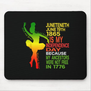 Juneteenth Independence Dancer Black Girl Ballerin Mouse Pad