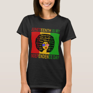 Juneteenth Independence Day Afro Lady Shirt