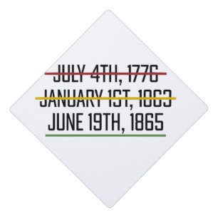 Juneteenth Independence Day Black History   Graduation Cap Topper
