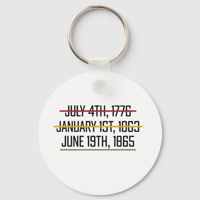 Juneteenth Independence Day Black History   Keychain (Front)