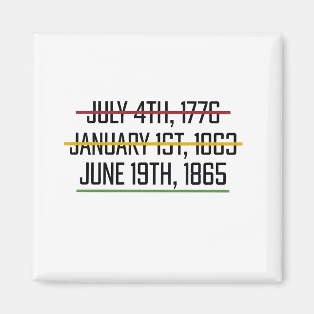 Juneteenth Independence Day Black History   Magnet (Front)