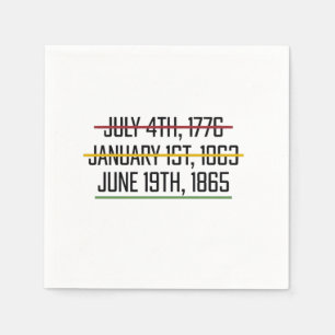Juneteenth Independence Day Black History Napkin