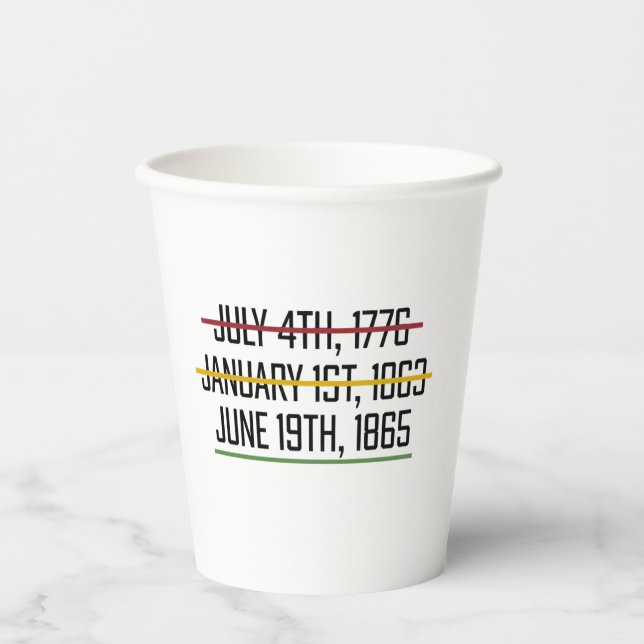 Juneteenth Independence Day Black History   Paper Cups (Front)