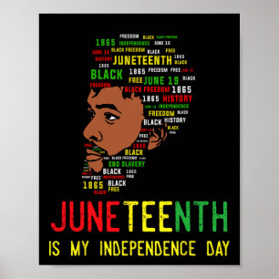 Juneteenth Independence Day Black Men Fathers Day  Poster