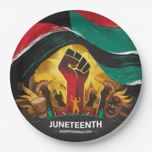Juneteenth Independence Day  Paper Plate